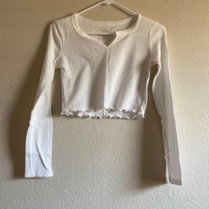 White long sleeve top